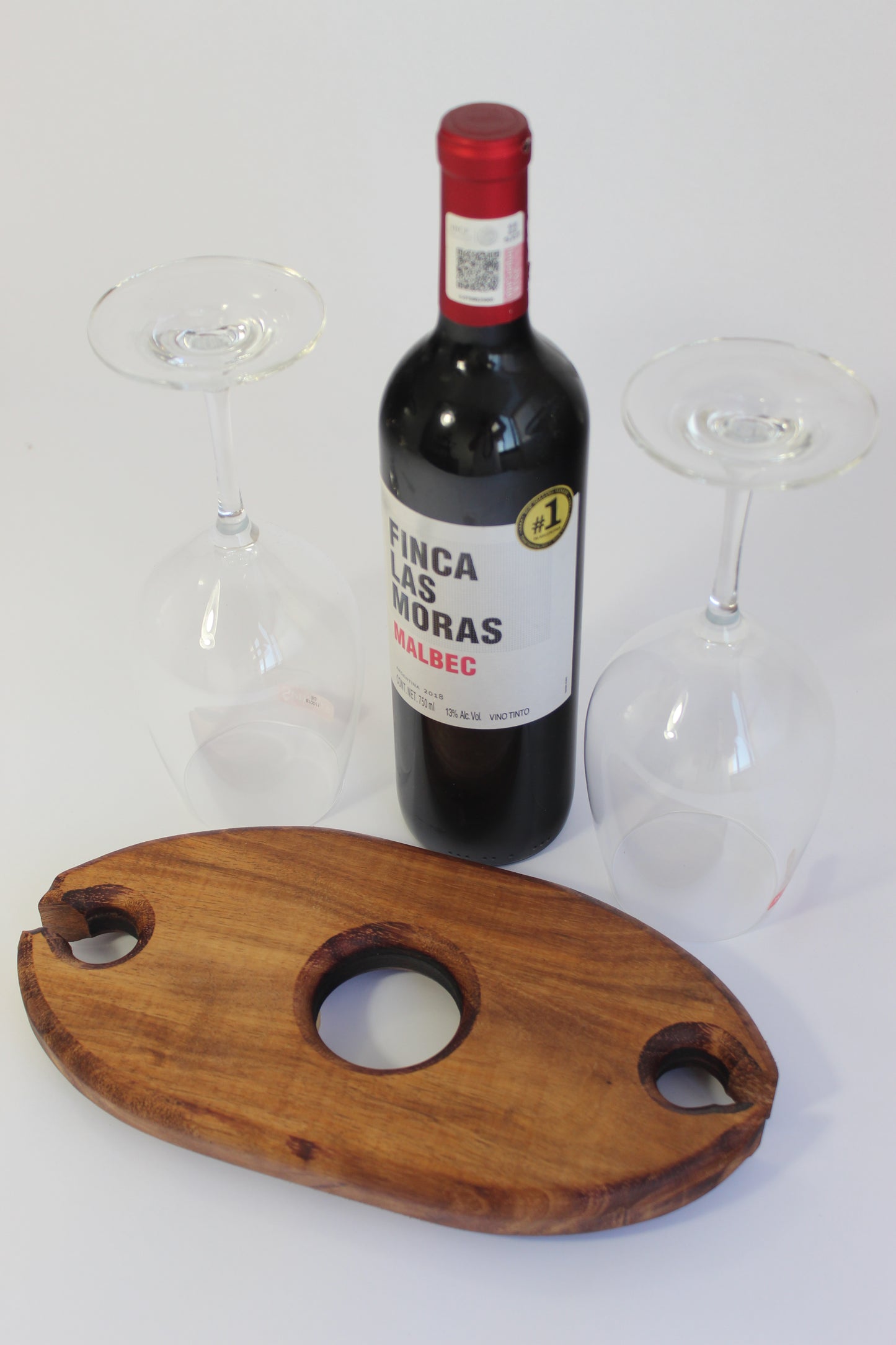 Soporte para Copas y Botella de Vino