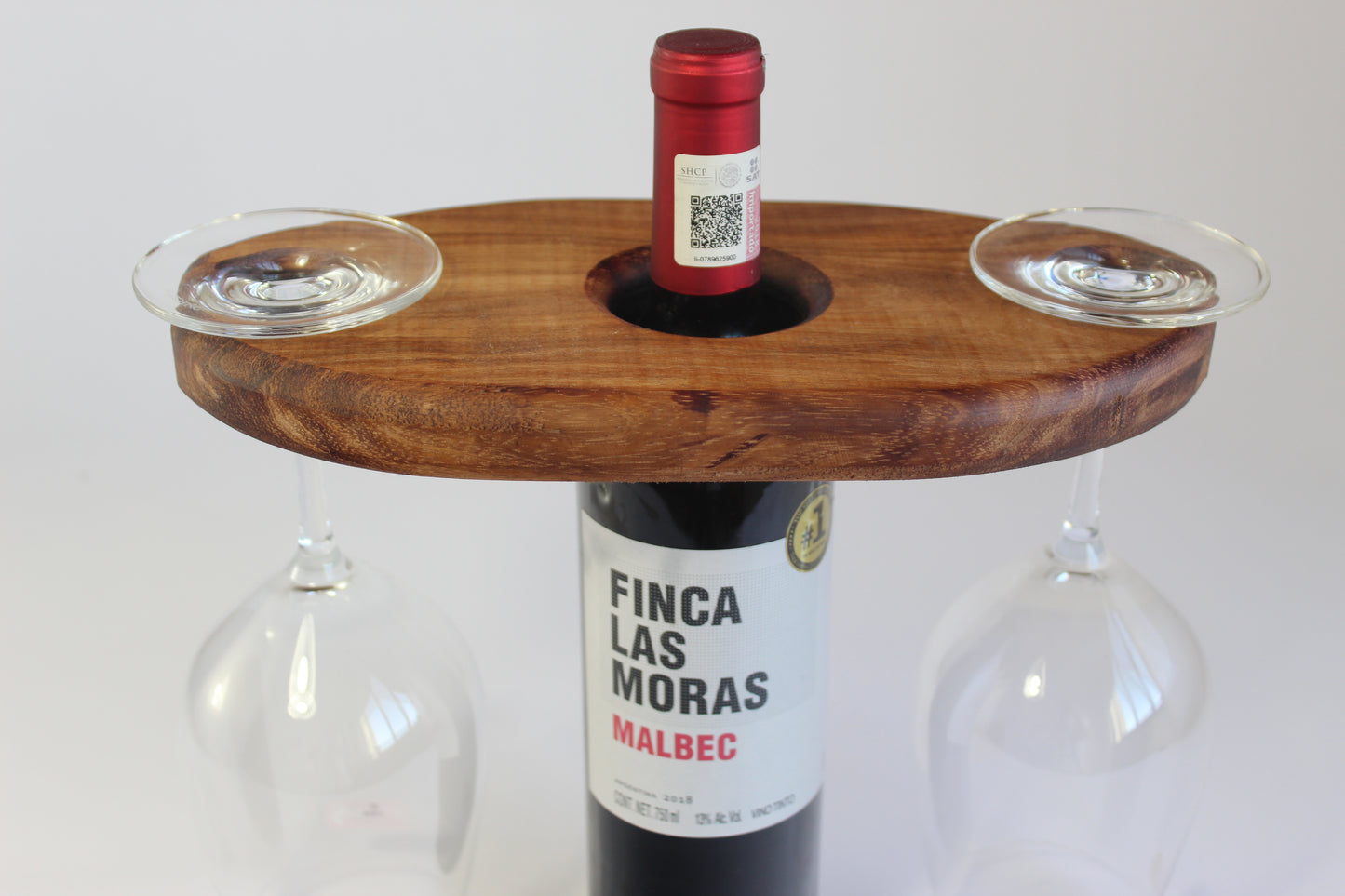 Soporte para Copas y Botella de Vino